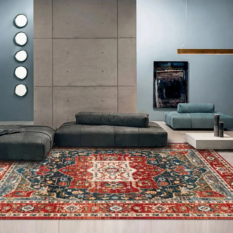 Alfombra Vintage marroquí de decoración de estilo persa, Alfombra de área grande, mesa de centro, alfombra antideslizante para suelo