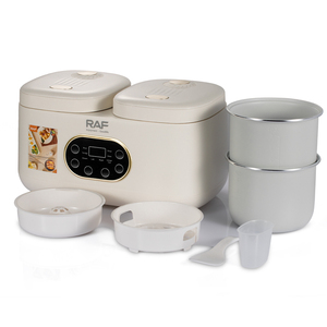 RAF Multifuncional 14 Funções Duplo Pote Dormitório Elétrico <span class=keywords><strong>Multi</strong></span> Panela De Arroz 2L Antiaderente Inner Pot Feijão Elétrico Cozinhar