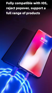 Glowing LED Cable 2A Fast Charging Cable Micro USB Type-C Cable Flowing Streamer Light LED for Phone 8 Pin Charge Wire Cord - Product Image 3