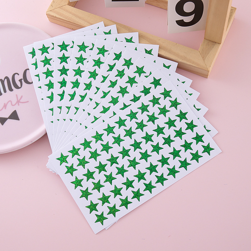 Laser green star-60 stickers