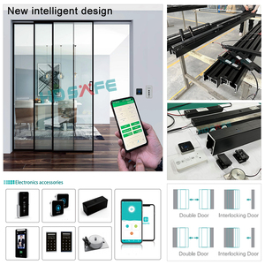 Hdsafe điện wifi App thông minh kính cửa tự động cửa hàng cửa hàng văn phòng Cảm biến cửa từ bay lên cửa trượt tự động - Product Image 3