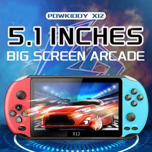 5.1นิ้วมินิคลาสสิก X12บวกเกมคอนโซลมือถือแบบพกพาเครื่องเล่นวิดีโอเกมคอนโซลเกมมือถือ