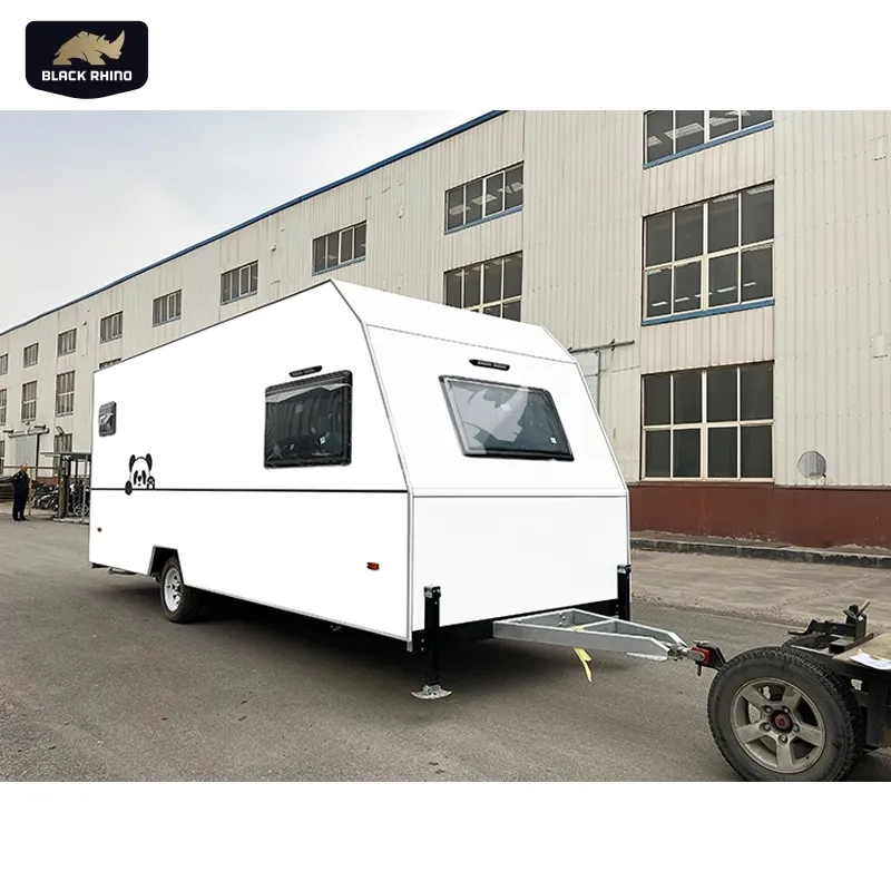 Venta caliente acampar al aire libre 5-7 personas de aluminio elegante Camper RV autocaravana furgoneta caravana