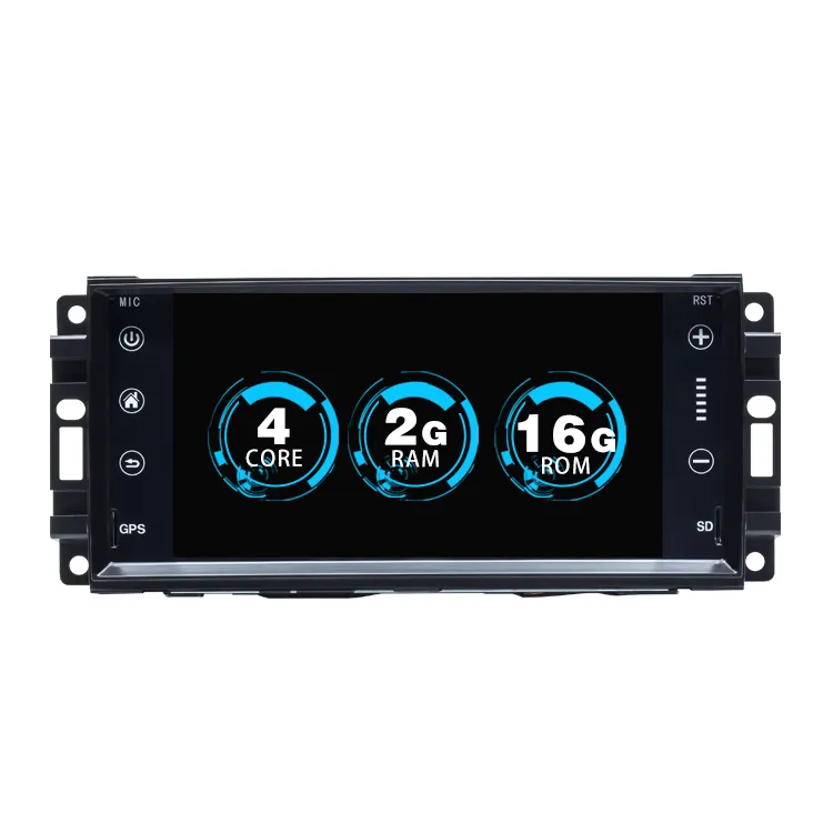 Autoradio 1 din Android 10カーラジオforDodge Ram Challenger Jeep Wrangler JK 2005-2011 GPS自動ステレオマルチメディアプレーヤーSWC