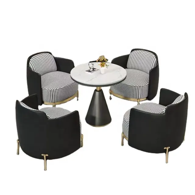 3 juego de sofá en piezas del vestíbulo del Hotel casa moderna sala de cuero/tela ocio sillas y sillas