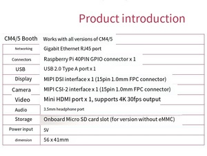 キャリアボード拡張ボード,CM4/CM5コンピューティングモジュールRaspberry PI CM5 Core IO Board Mainboard
