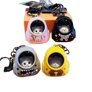 Dễ thương Gấu schoolbag ánh sáng ban đêm Móc Chìa Khóa Túi Mặt dây chuyền Net bầu không khí Màu Đỏ Ánh sáng Móc chìa khóa - Product Image 1