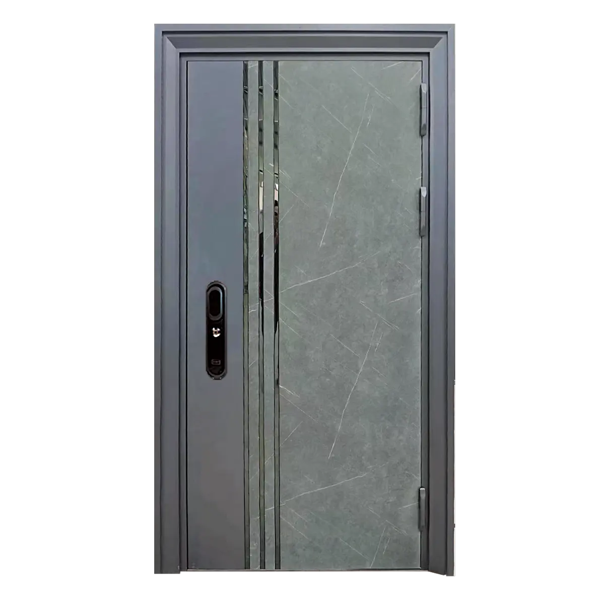 Apartamento de puerta de metal de seguridad para exteriores de acero inoxidable personalizado de alta calidad