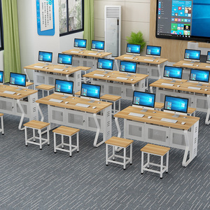 <strong>School</strong> <strong>Computer</strong> Room <strong>Computer</strong> Desk Multimedia Microcomputer Training <strong>Table</strong> and Chair - Product Image 2