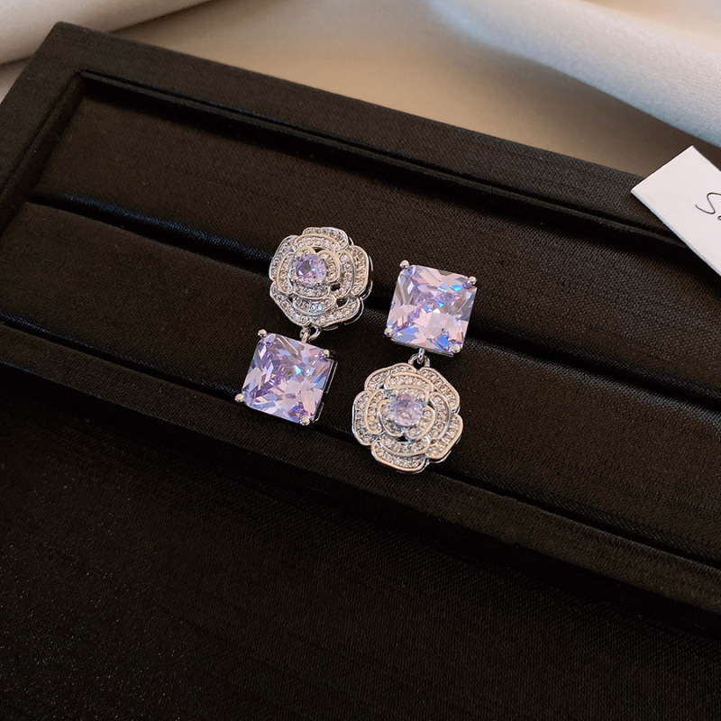Pendientes de plata - Morado