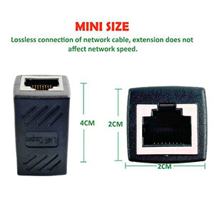 ネットワークメス-メスCat5e Cat6 8P8CイーサネットケーブルスプリッターアダプターインラインカプラーエクステンダーRJ45用 - Product Image 2