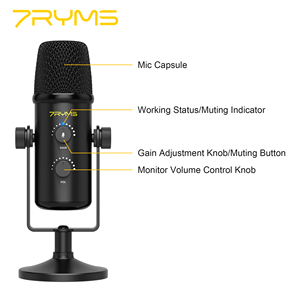 7 Ryms AT20カーディオイドコンデンサーUSBマイクデジタル出力 (コンピューターおよび電話用) - Product Image 2