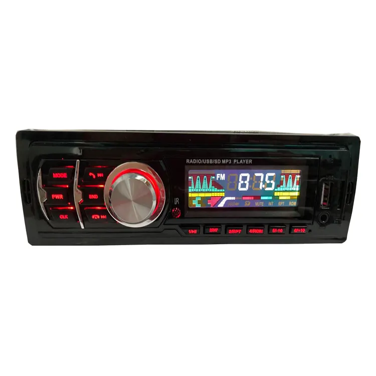 12V LCD ekran tek Din araba radyo eller serbest çağrı USB medya araba Stereo uzaktan 4RCA EQ araba Mp3 oyuncu