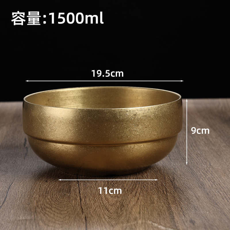 19.5cm soup bowl (vintage gold)