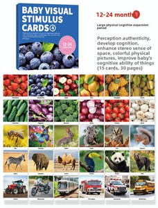 Giáo Dục Sớm Thẻ theo dõi màu sắc cho trẻ sơ sinh trẻ sơ sinh 0-3 tuổi trẻ sơ sinh màu đen trắng kích thích thị giác đào tạo giấy - Product Image 2