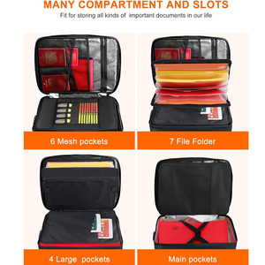 Chống Cháy Túi An Toàn Hộp Cho Tập Tin A4 Tiền Đa-Hai Lớp Di Động Lưu Trữ Lưu Trữ Với Khóa Chống Cháy Tài Liệu Hộp - Product Image 3