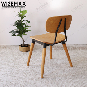WISEMAX Modern Nordic Designer <strong>Copine</strong> Chair Metal Restaurant Cafe Shop Bent Canteen Plywood Seat for Dining Applications
