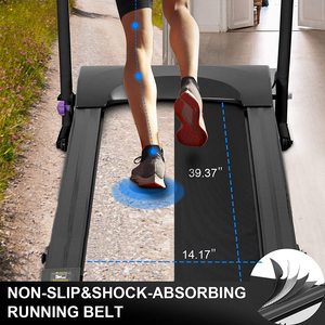 Fitness Factory Ultimate Home Laufband-3-stufige manuelle Neigung, Easy Fold Design, perfekt für urbanes Leben und unterwegs