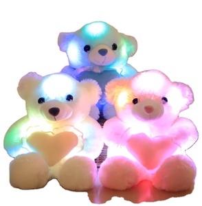CE EN71グローテディベアと蝶ネクタイクリエイティブぬいぐるみソフトLEDライトアップテディベア