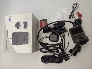 4G AI Car DVR 3 Lens Dual Smart Dashcam GPS Adas Dms CMSV6 Gravação WDR Funções Android Câmera de Espelho Retrovisor