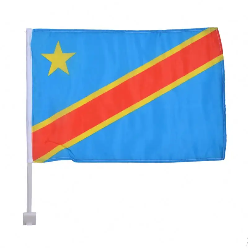 Fornecedores chineses bandeira personalizada para carros Congo país bandeira estampada em diferentes tamanhos e cores