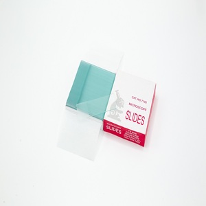 Laboratory Use Economy 50Pcs/65Pcs/72Pcs Per Box Polished Edges <strong>Plain</strong> <strong>Microscope</strong> Glass <strong>Slide</strong> Cover Slip - Product Image 1