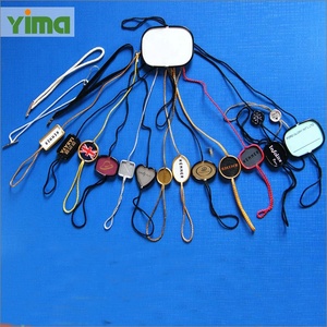 <strong>Custom</strong> hang Tag Fastener 3D Embossed Name Logo Plastic Metal Hang Tag <strong>String</strong> Seal Tag - Product Image 4