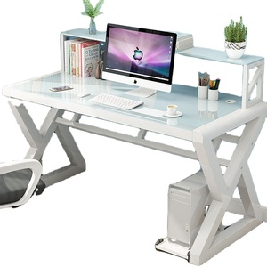 Home <strong>Computer</strong> Desk Thickened Reinforced Tempered Glass <strong>Table</strong> Gaming <strong>Table</strong> Technology Study <strong>Table</strong> - Product Image 2