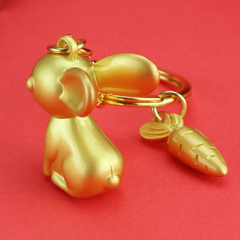 중국 새해 12 조디악 열쇠 고리 토끼 맞춤형 작은 토끼 열쇠 고리 렉스 토끼 모피 열쇠 고리