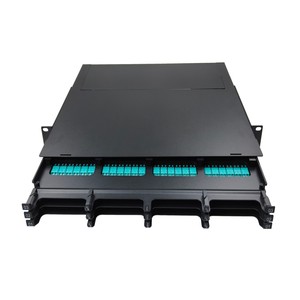 AGALAX/OEM Fiber Optic <strong>Patch</strong> <strong>Panel</strong> 1U 144 Fibers (MPO/LC/SC/ST/FC) Rack Mount Enclosure Sliding Drawer ODF for Data Center/FTTX - Product Image 1