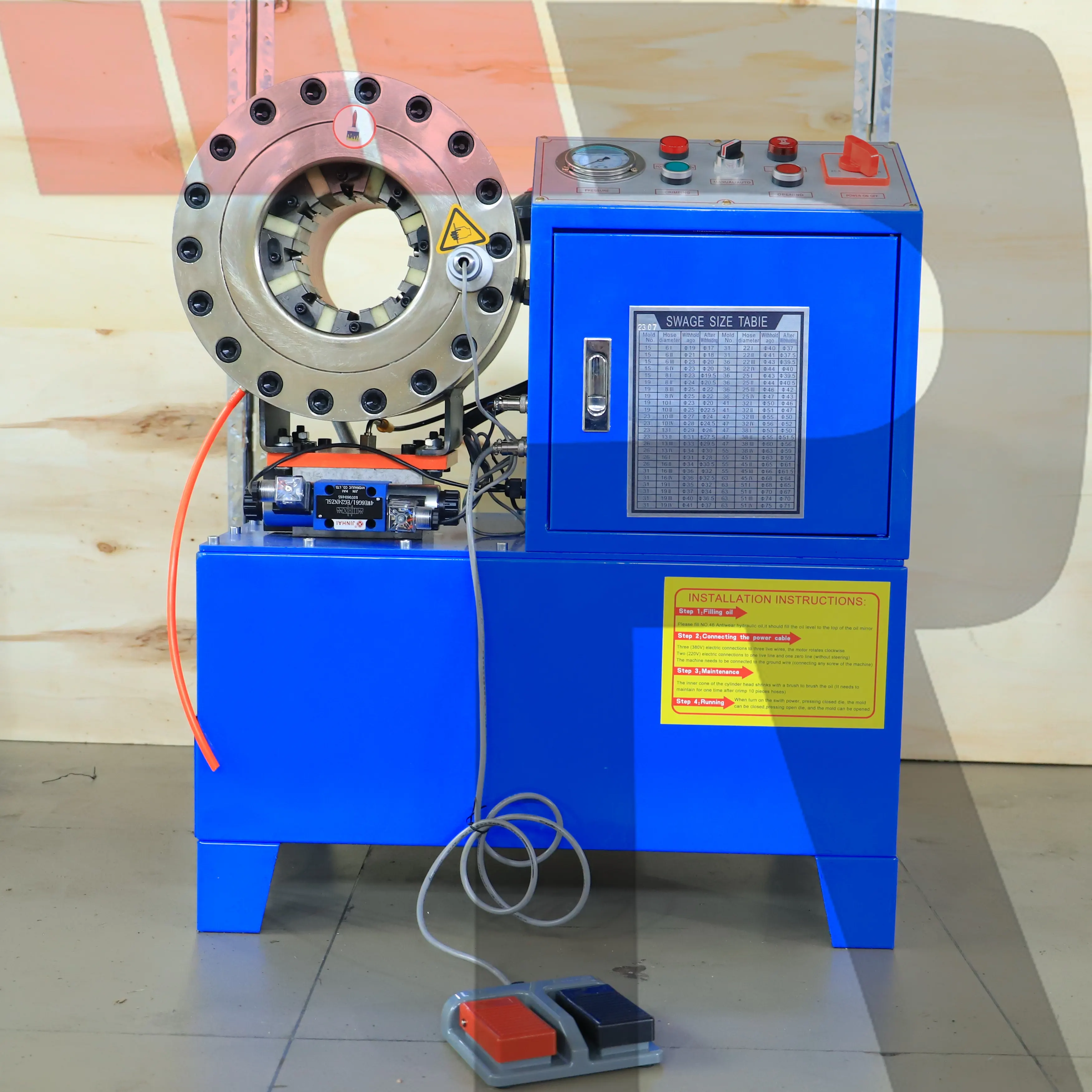 Prensa hidráulica de crimpadora 4SP de 2 pulgadas, maquinaria de fabricación de productos de goma para prensar y prensar mangueras