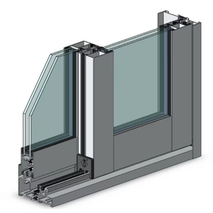 KT 90 Modernes Design Aluminium-Doppelglas-Falt fenster Antiruido-Rahmen Feste offene Dichtung funktion für den Außenbereich - Product Image 2