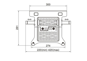 NB NEW <strong>FP</strong>-2 10&quot;-17&quot; Laptop Desktop Holder <strong>Notebook</strong> Computer Mount Stand Laptop Clamp Accessories