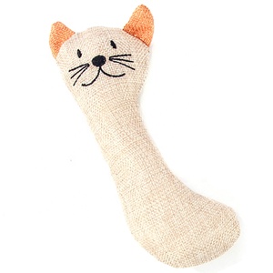 Tela de lino duradera Catnip Cat Fish Paw Toy Juguete De Almohada sostenible para mascotas para perros y uso molar - Product Image 2