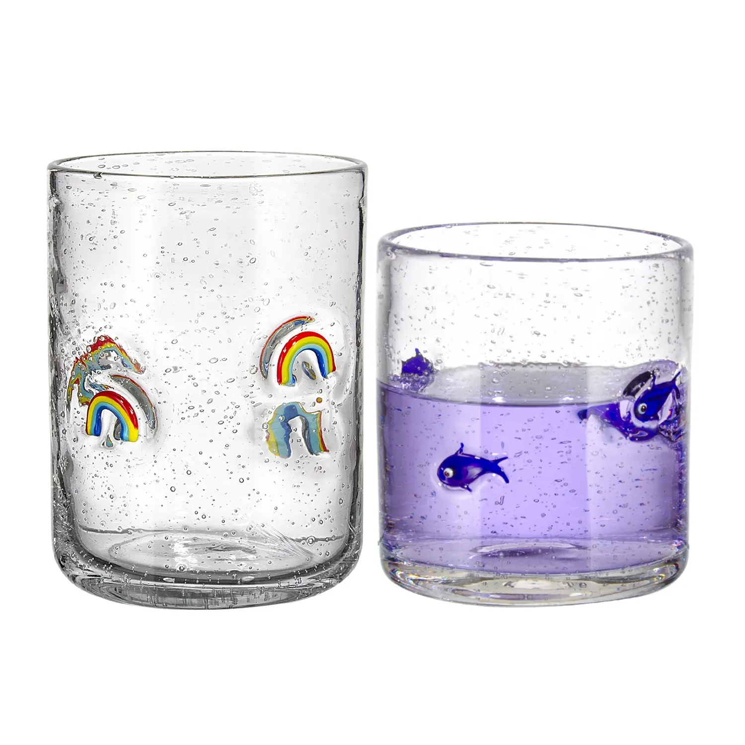ถ้วยแก้วใส่น้ำทรงสูงทำจากโซดาน้ำผลไม้ทาสีด้วยมือแก้วแบบสร้างสรรค์ออกแบบได้ตามต้องการ