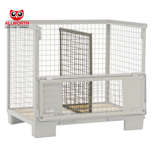 Múltiples tamaños de acero apilable logística con contenedor de malla de alambre galvanizado - Product Image 1