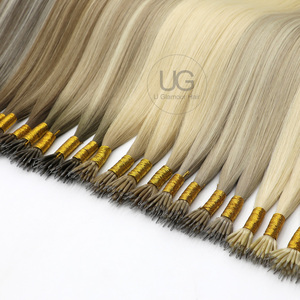 U Glamour Aangepaste Nano Kralen 100Human Hair Extension Nieuw Product Nano Ring Hair Extensions Dubbel Getrokken Remy - Product Image 3