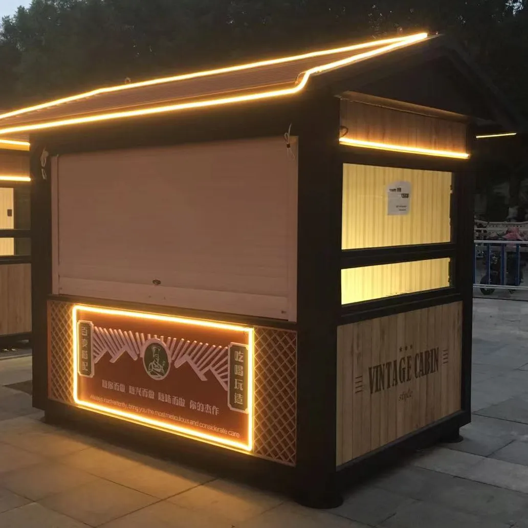 Venda Direta Da Fábrica Negócio Street Style Modular Container Cabin Pronto Para Uso Moderno Projetado Pequena Loja Pequena Casa Recipiente