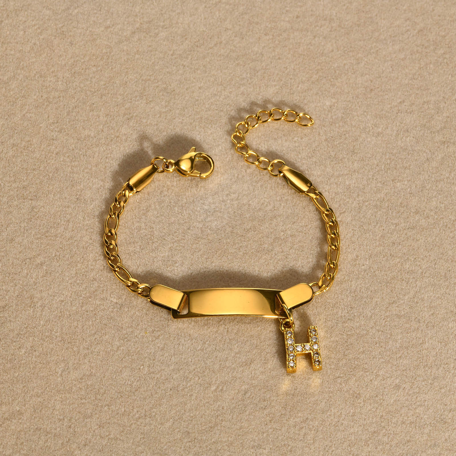 Lettre H dorée 12CM