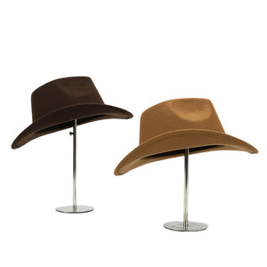 Tùy Chỉnh Người Đàn Ông Unisex Dành Cho Người Lớn Cowboyhoeden Màu Da Ban Nhạc Nâu Cảm Thấy Mũ Cao Bồi Cho Len Cảm Thấy Tây Cứng Cao Bồi Hat - Product Image 6