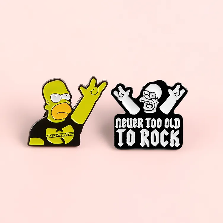 Venta al por mayor barato de Los Simpsons esmalte pin de charact Pines de solapa