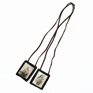 ผ้าพันคอศาสนาคาทอลิก P8L07ขนสัตว์สีน้ำตาลโอลคาร์เมลเซนต์เทเรซ่า - Product Image 2