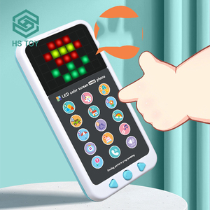 HS Toy Led Colorful Smart <strong>Programming</strong> Button Touch and Slide Baby Cell Mobile Phone Musical Toys for Kids - Product Image 4