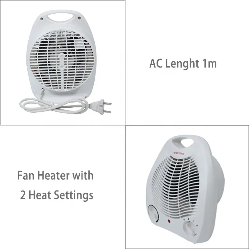 Freestanding 2000W 2 Heat Setting Portable Electric Fan Heater