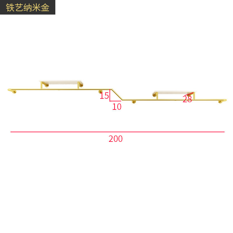 Nano gold white plate-200cm long