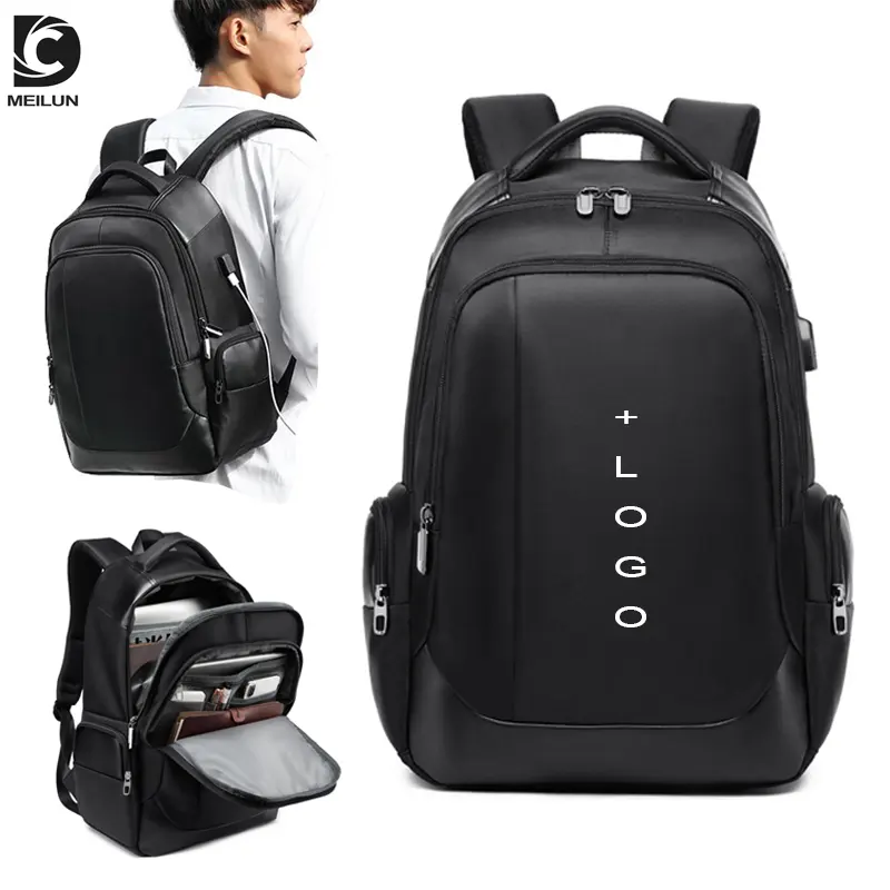 Mochila de lujo para hombre, morral de negocios para ordenador portátil personalizado con Logo, gran oferta