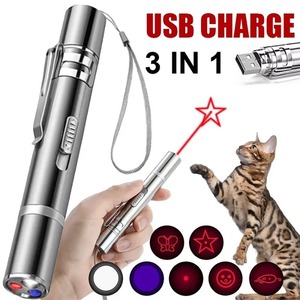 USB Recharge Cat Toys Laserpointer mit 5 einstellbaren Mustern Laser Long Range Training Chaser Interaktiver Toy Dog Laser Pen - Product Image 5