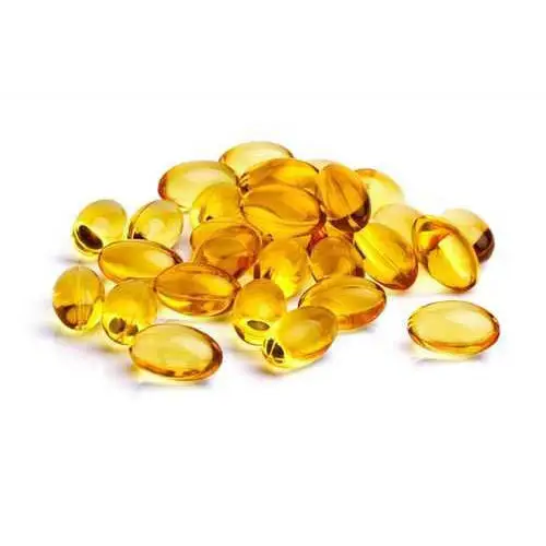 Cápsula de suplemento de saúde de vitamina D VD 2500IU/VA 250IU óleo de fígado de bacalhau softgel