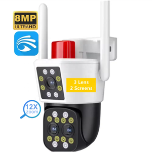 Yoosee กล้องรักษาความปลอดภัย PTZ IP WiFi 2หน้าจอซูม<span class=keywords><strong>12X</strong></span> 8MP กล้องรักษาความปลอดภัยภายในบ้านเครือข่ายตรวจจับมนุษย์กล้องวงจรปิด IP กลางแจ้งกล้องเฝ้าระวังไร้สาย - Product Image 1