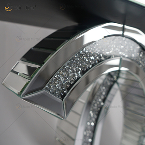 Hiện đại sang trọng phòng khách giao diện điều khiển Bảng với vỡ Pha Lê Kim Cương cong kính gương cho lối vào trang trí - Product Image 5